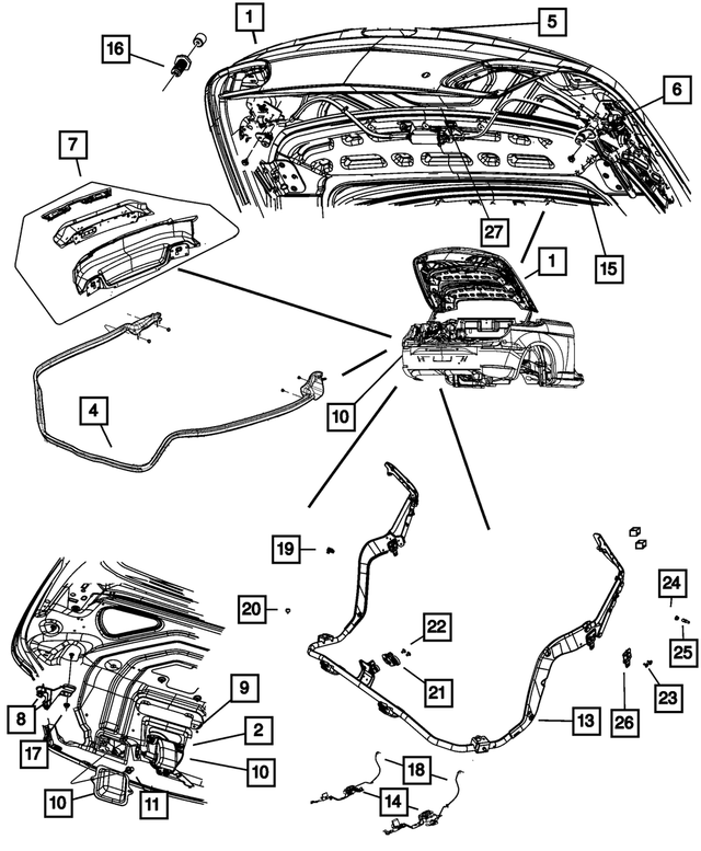« 4389818AC – Body Sheet Metal Except Doors : Loquet Du Couvercle Du Coffre Vertenelle pour Mopar Image »