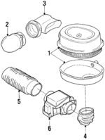 E6ZZ9600B - Engine: Air Cleaner Assembly for FORD Image