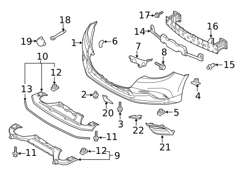 Bumper & Components - Front for 2018 Mazda 3 #0