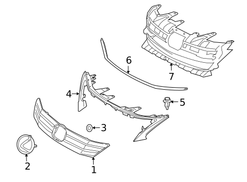 Grille & Components for 2011 Lexus HS250h #0