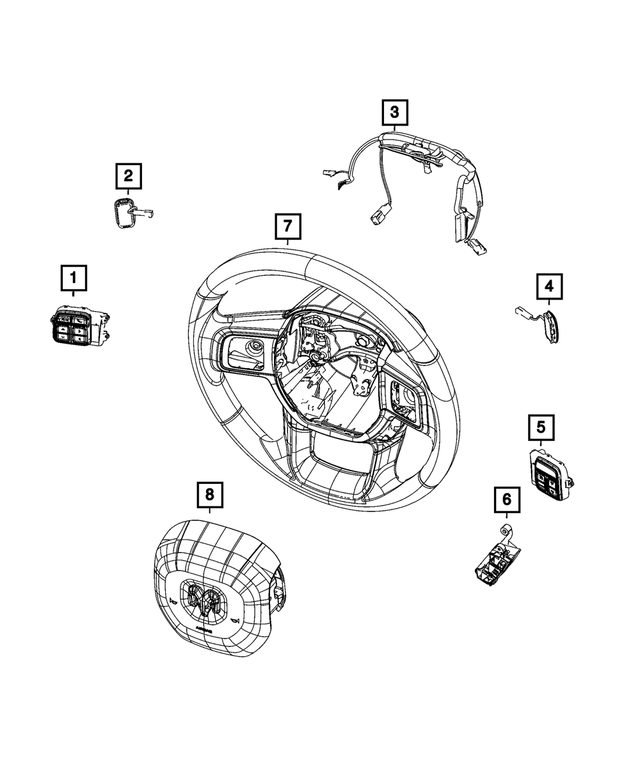 68449242AA - : Steering Wheel Wiring for Mopar Image