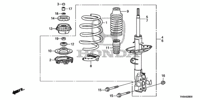 Front Shock Absorber for 2013 Honda Fit #0