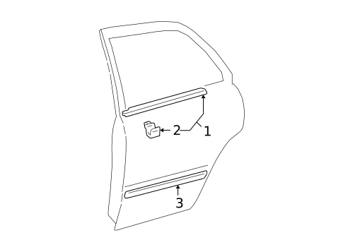 Exterior Trim - Rear Door for 2004 Toyota Camry #0