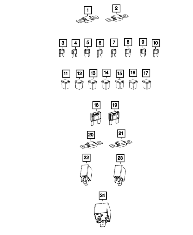 68377876AA - Electrical: M Case+ Fuse for Mopar Image