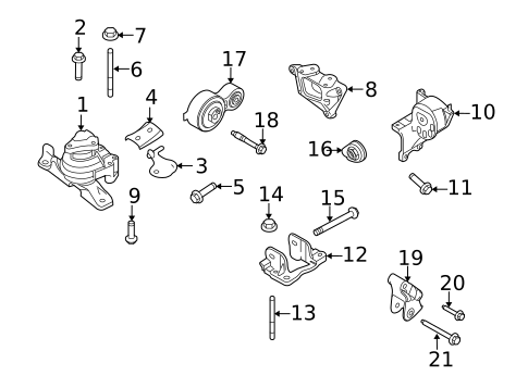 Engine & Trans Mounting for 2012 Ford Taurus #1
