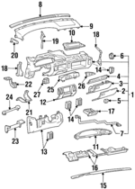25663086 - Body: Instrument Panel for Oldsmobile: 88, LSS, Regency Image