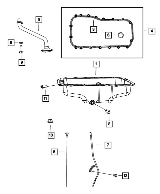 6500070 - 3.3L Gas; Engine: Hex Head Locking Bolt, Mounting for Mopar Image image