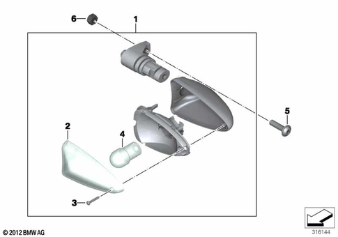 Turn Signals, Front for 2008 BMW-Motorrad G 650 Xchallenge #0