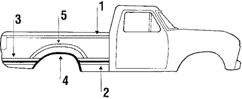 Side Molding for 1986 Ford F-150 #0