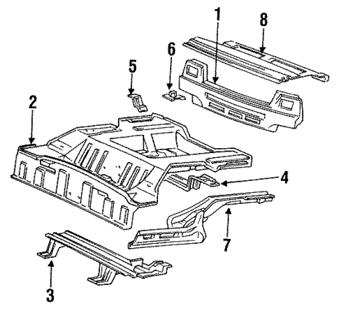 Rear Body for 1994 Hyundai Scoupe #0
