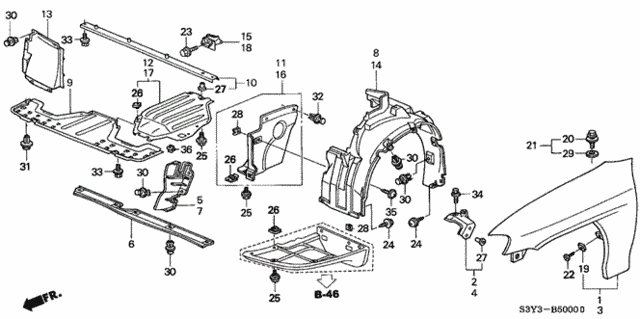 Front Fenders for 2000 Honda Insight #0