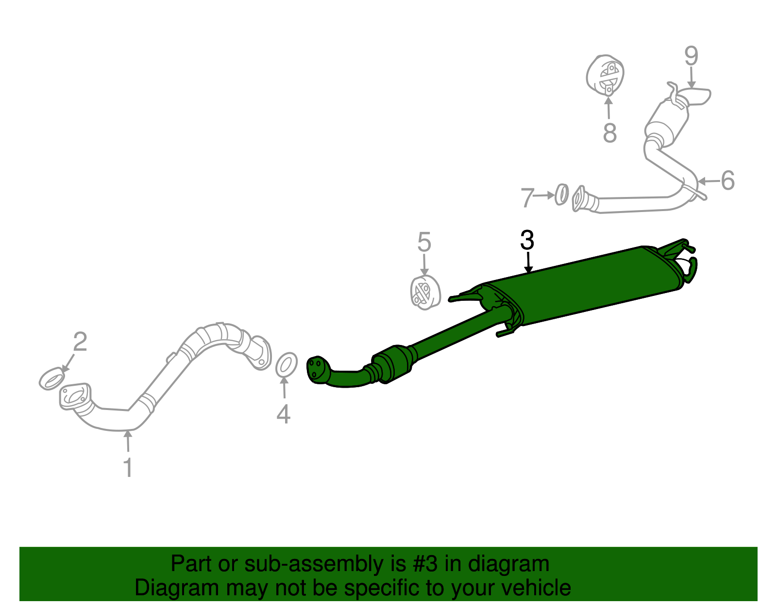 2006-2008 Toyota RAV4 Muffler & Pipe 17420-28712 | OEM Parts