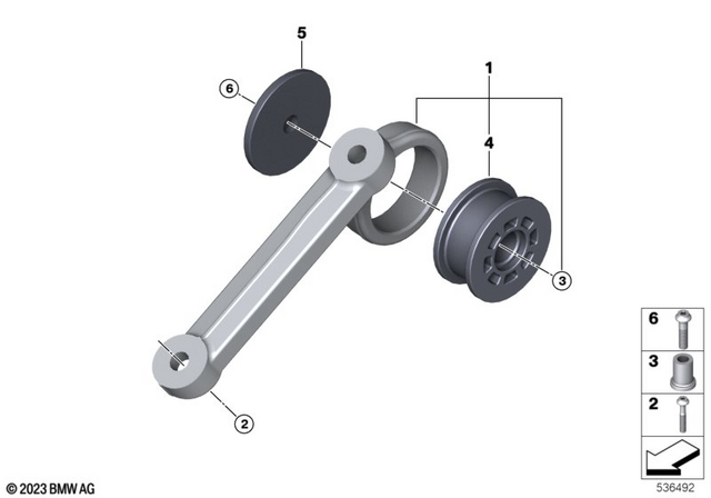 18517708081 - Frame and Mounting Parts: Spacer Sleeve -  for BMW-Motorrad Image