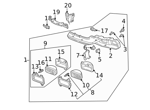 Headlamp Components for 1993 Chevrolet Camaro #0
