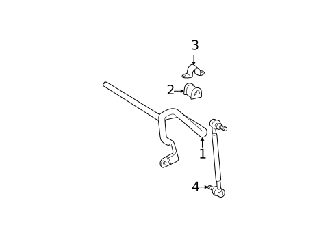 Stabilizer Bar & Components for 2005 Pontiac Vibe #0