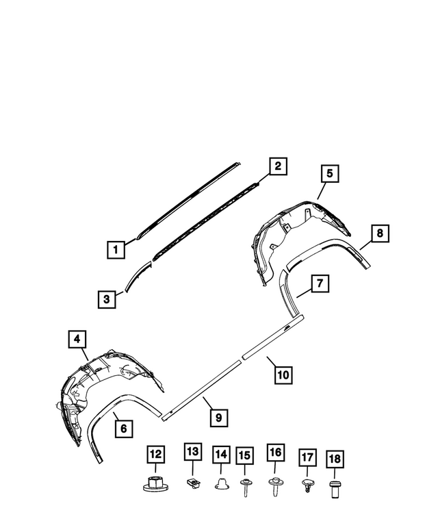 68351551AF - : Wheelhouse Inner Silencer, Left for Mopar Image