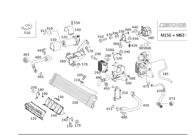 1561800782 - : Hose for Mercedes-Benz: ML63 AMG Image