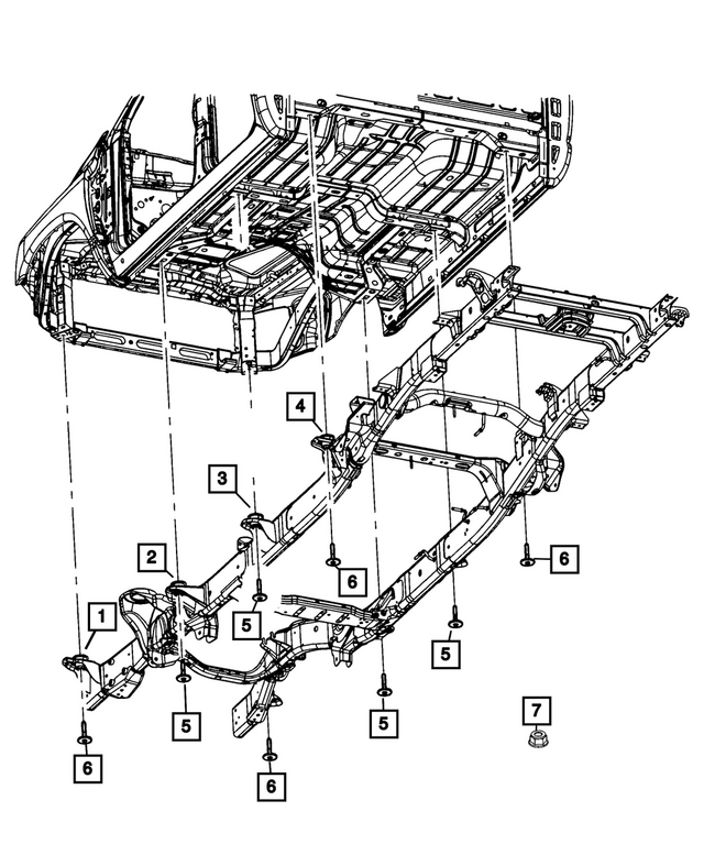 68505696AA - Frame, Bumper and Fascia: Body Hold Down Cushion for Mopar Image