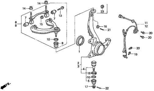 Knuckle for 1995 Honda Civic del Sol #0