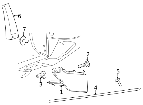 Exterior Trim - Pillars for 2016 Volkswagen Jetta #0