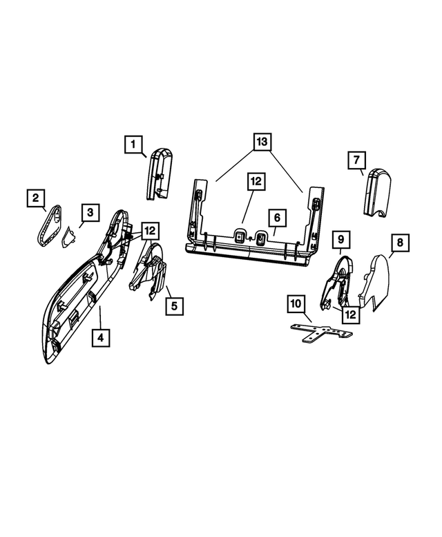 1PC001J8AA - Interior Trim: Fold Flat Shield for Mopar Image