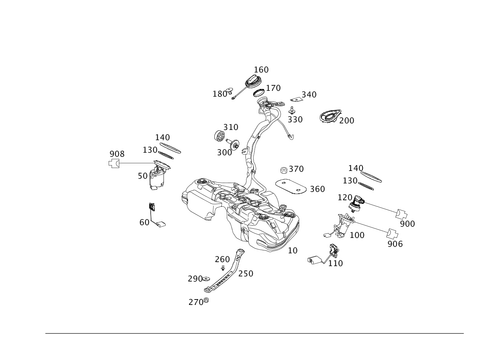 Fuel Tank with Detachable Parts for 2014 Mercedes-Benz C350 #0
