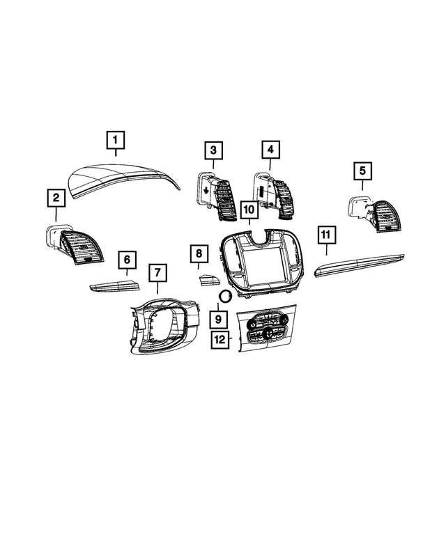 68159364AA - Interior Trim: Instrument Panel Applique for Mopar Image