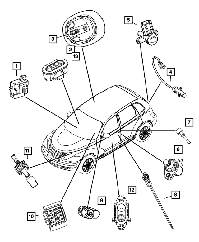 QP36DX9AE - Electrical: Heated Seat Switch for Mopar Image