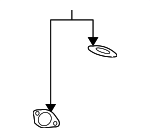 287512B550 - Exhaust: Front Pipe Gasket for Hyundai: Palisade, Santa Fe, Santa Fe XL, Veracruz Image