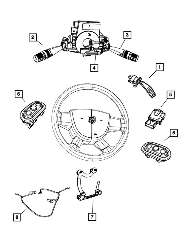 « 68015101AA – Electrical : Multifonction Commutateur pour Mopar Image »