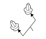 155305933 - Body: Rear Fender Liner Retainer Clip for Nissan: 370Z, Altima, ARIYA, Armada, Cube, Frontier, GT-R, Juke, Kicks, Kicks Play, LEAF, Maxima, Micra, Murano, NV1500, NV200, NV2500, NV3500, Pathfinder, Qashqai, Quest, Rogue, Rogue Select, Rogue Sport, Sentra, Versa, Versa Note, Z Image