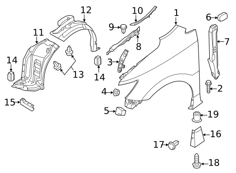 Fender & Components for 2016 Nissan Quest #0
