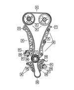 4884587AB - 2.4L Gas; Engine: Engine Timing Chain &amp; Gear Kit for Mopar Image image