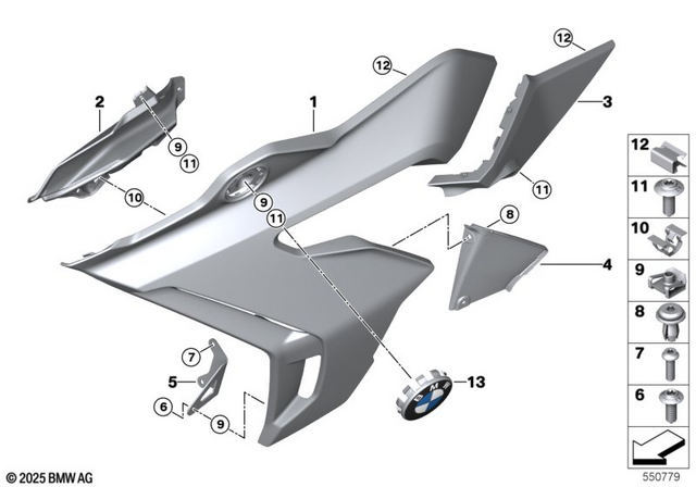 46638568781 - Frame and Mounting Parts: Body Screw without Shoulder - M5X16-A2-70 for BMW-Motorrad Image