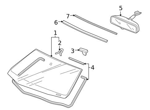 Glass - Windshield for 2005 Honda Accord #1