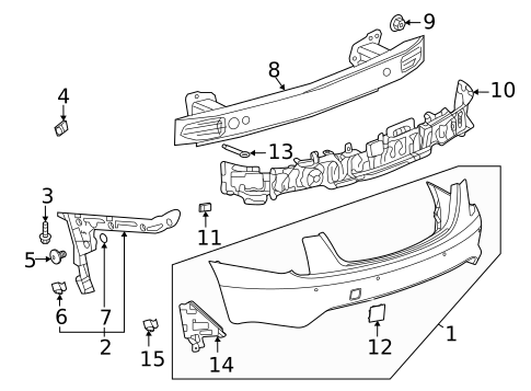 Bumper & Components - Rear for 2025 Cadillac CT4 #0