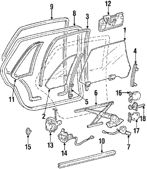 Door for 1989 Acura Legend #2