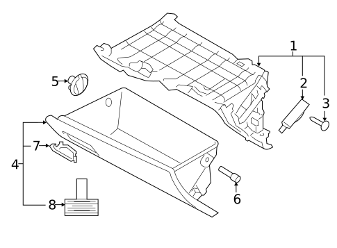 Glove Box for 2019 Hyundai Elantra #1