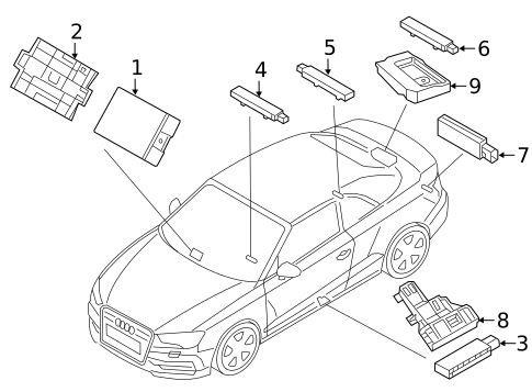 Keyless Entry Components for 2019 Audi A3 Quattro #1