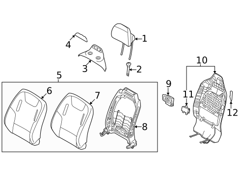 Passenger Seat Components for 2023 Kia EV6 #0
