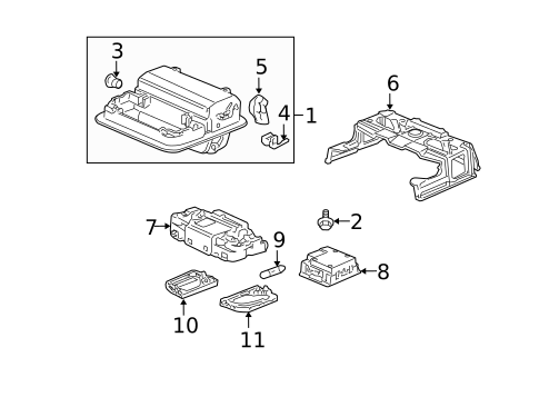 Overhead Console for 2007 Honda Odyssey #0