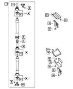 V8003521AB - Rear Axle; American Axle 292 MM Single Rear Wheel; Differential and Drive Line: U-joint Kit, Value Line for Mopar Image