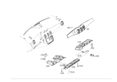 Detachable Components, Instrument Panel for 2014 Mercedes-Benz CLA250 #0