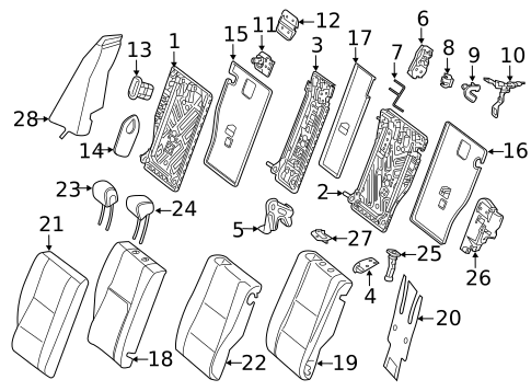 Second Row Seats for 2021 Mercedes-Benz C63 AMG #0