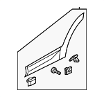 87732B8500GAL - Body: Side Molding for Hyundai Image