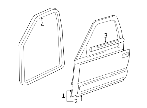 Door & Components for 2006 Saab 9-7x #1