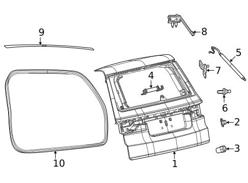 Liftgate for 2023 Jeep Grand Wagoneer L #1