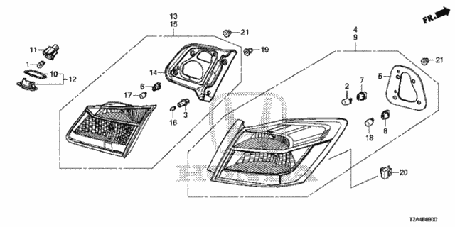 Taillight - License Light (1) for 2013 Honda Accord #0