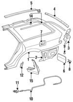 AW328376 - : Fuel Door for Mitsubishi: Diamante Image