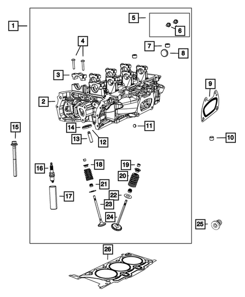 Cylinder Head for 2019 Jeep Grand Cherokee #0